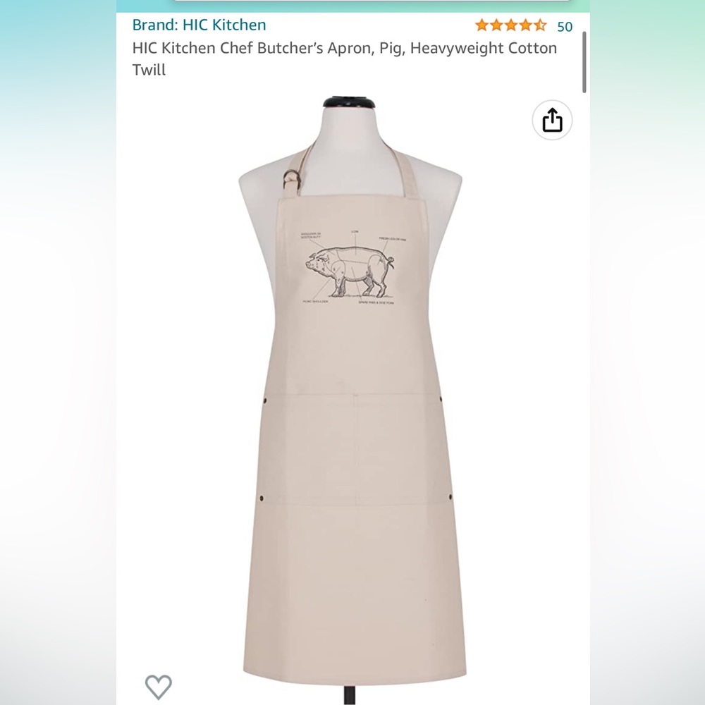 Pig Motif BBQ Apron, Unisex